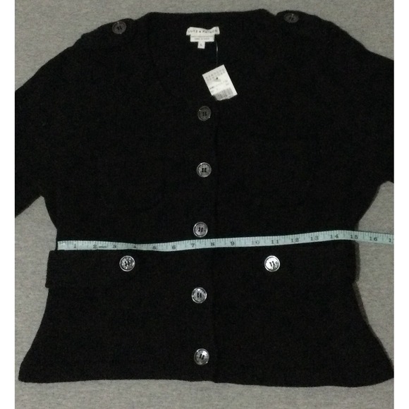 Lutz & Patmos Women Organic cotton button down Cardigan Jacket Sz L $395 - Picture 11 of 13